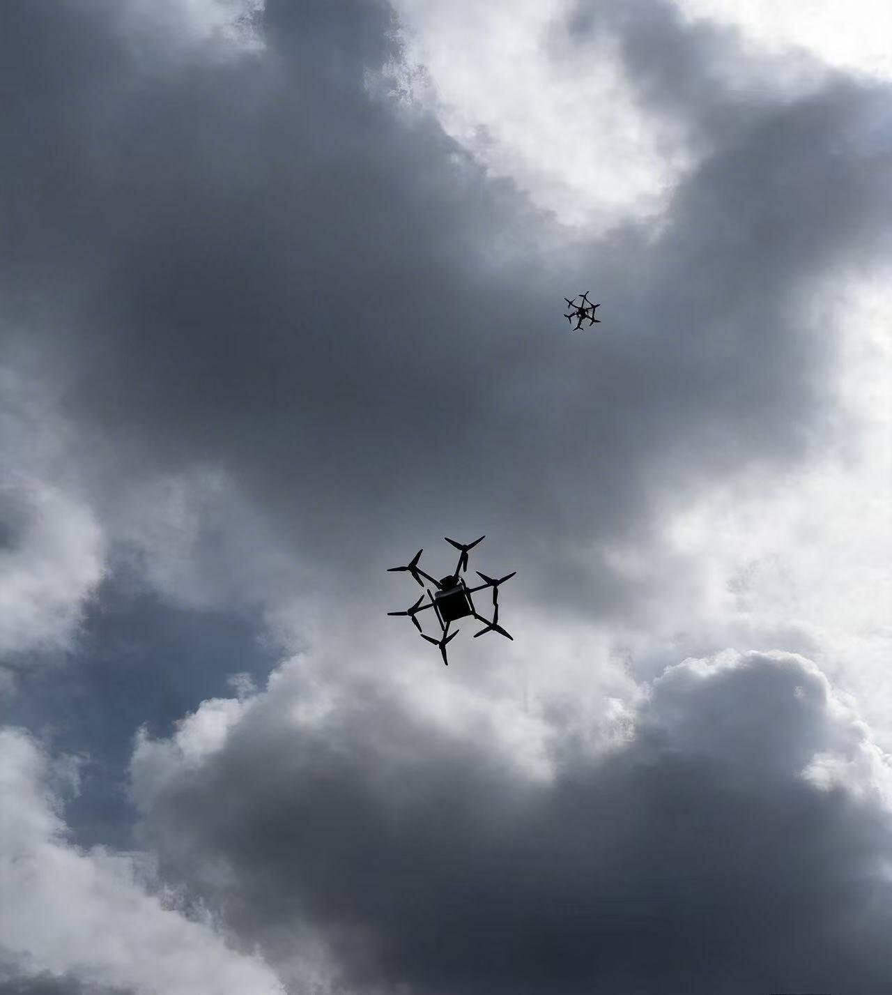 Drones in Clouds